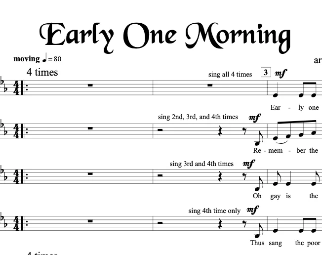 Early One Morning (arr. Julie Gaulke)