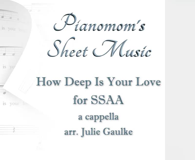 How Deep Is Your Love SSAA (arr. Julie Gaulke)