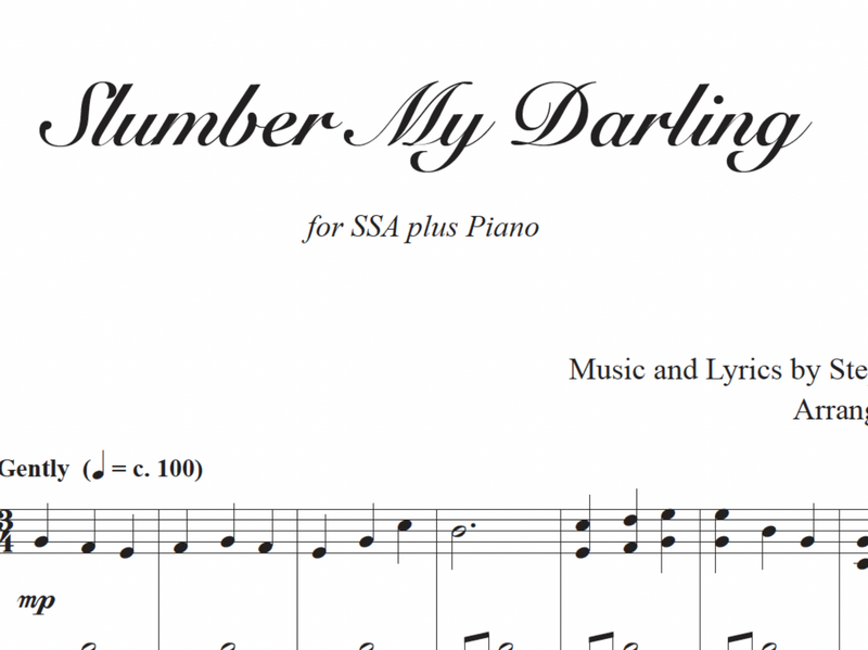Slumber My Darling (arr. Julie Gaulke)