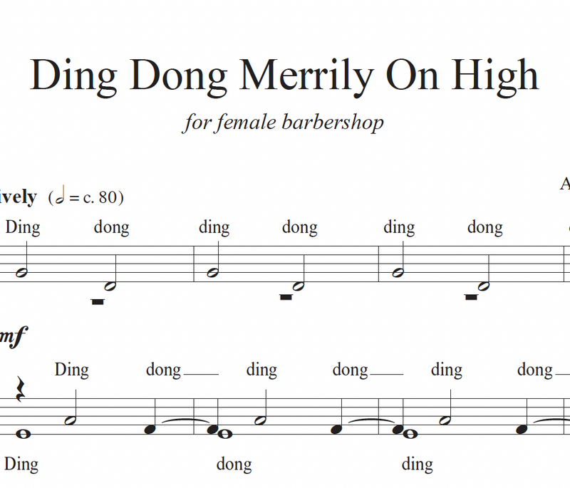 Ding Dong Merrily On High (arr. Julie Gaulke) Female Barbershop