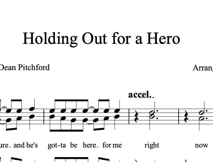 Holding Out For A Hero (arr. Liz Garnett)